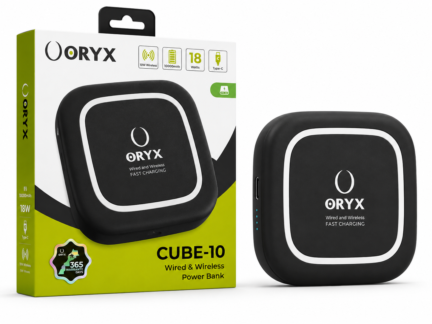 Oryx CUBE-10 Wireless Power Bank 10000mAh
